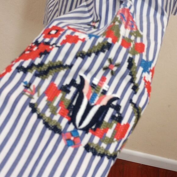 NEW! Tanya Taylor Striped Klara Embroidered Menswear Stripe Top ~ 4 ~ $350 - Picture 8 of 15